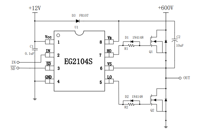 Схема для EG2104S типичная схема включения